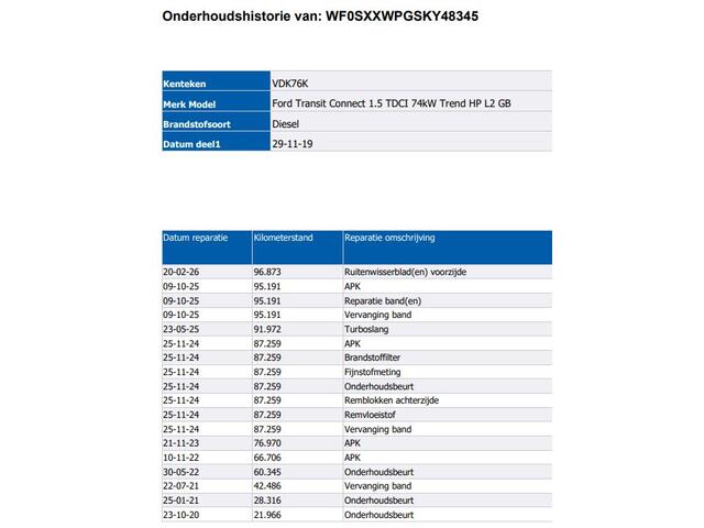 Ford TRANSIT CONNECT 1.5TDCI Euro6 100PK L2 Trend / Trekhaak / Airco / Schuifdeur / Radio multimedia / Apk 11-2026