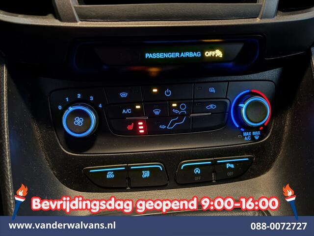 Ford TRANSIT CONNECT 1.5 EcoBlue 120pk L2H1 Euro6 Airco | 3-Zits | Camera | Navigatie | Apple Carplay Stoelverwarming, Verwarmde voorruit, Parkeersensoren, Bijrijdersbank