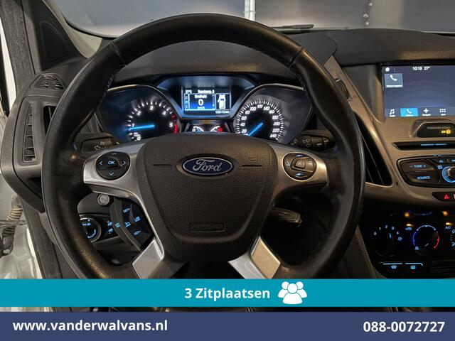 Ford TRANSIT CONNECT 1.5 TDCI 101pk L2H1 Euro6 Airco | 3-Zits | Navigatie | Imperiaal | Trekhaak | Cruisecontrol | Android Auto Parkeersensoren, Verwarmde voorruit, Bijrijdersbank