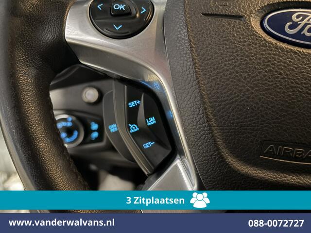 Ford TRANSIT CONNECT 1.5 TDCI 101pk L2H1 Euro6 Airco | 3-Zits | Navigatie | Imperiaal | Trekhaak | Cruisecontrol | Android Auto Parkeersensoren, Verwarmde voorruit, Bijrijdersbank