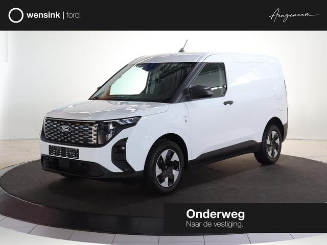 Ford TRANSIT COURIER E-Transit Trend 44 kWh PARKEERSENSOREN V+A, CARPLAY, CRUISE CONTROL, ACHTERUITRIJ CAMERA, 16'' RESERVEWIEL, LED LAADRUIMTEVERLICHTING , LAADVLOERBESCHERMING, RUBBER , TREKHAAK