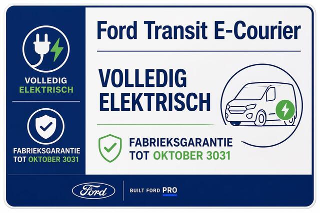 Ford TRANSIT COURIER E-Transit Trend 44 kWh Fab.gar. t/m 10-2031