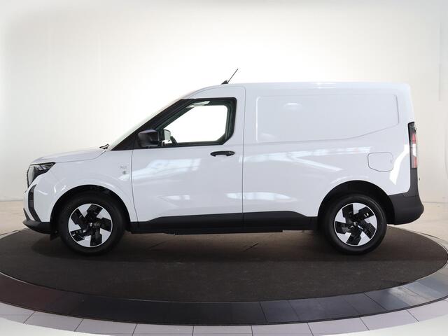 Ford TRANSIT COURIER E-Transit Trend 46 kWh PARKEERSENSOREN V+A, CARPLAY, CRUISE CONTROL, ACHTERUITRIJ CAMERA, 16'' RESERVEWIEL, LED LAADRUIMTEVERLICHTING , LAADVLOERBESCHERMING, RUBBER , TREKHAAK