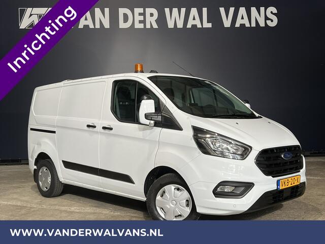 Ford TRANSIT CUSTOM 2.0 TDCI L1H1 inrichting Euro6 Airco | 2500kg Trekhaak | Omvormer | Cruisecontrol Parkeersensoren, Android auto