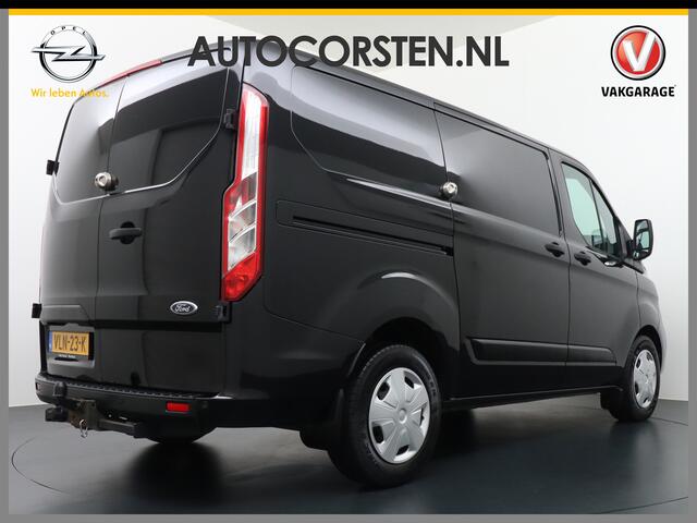 Ford TRANSIT CUSTOM 2.0D 130PK L1H1 3pers. Airco PDC-a+v Trekhaak Cruise-Controle voorruit verwarmbaar Betonplex Schuifdeur-r Tussenwand voorruit verwarmbaar Led Bumpers+Spiegels-in-kleur Trend Elektr.Ramen+Spiegels+Verwarmd Centr.vergr+afst.b.320 2.0 TDCI Adaptieve bochtver