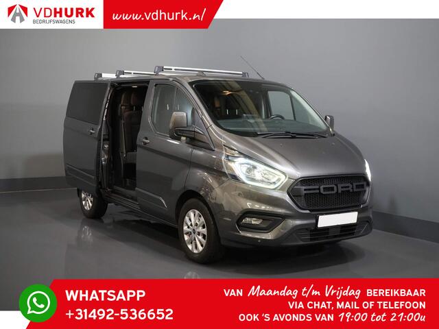 Ford TRANSIT CUSTOM 2.0 TDCI 130 pk Aut. DC Dubbel Cabine LIMITED 2x Schuifdeur/ CarPlay/ Stoelverw./ Cruise/ LMV/ Navi/ Cruise/ PDC V+A/ Trekhaak