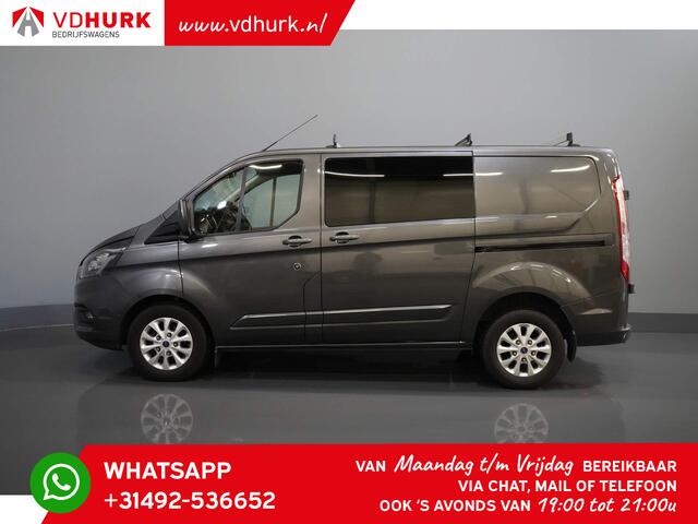 Ford TRANSIT CUSTOM 2.0 TDCI 130 pk Aut. DC Dubbel Cabine LIMITED 2x Schuifdeur/ CarPlay/ Stoelverw./ Cruise/ LMV/ Navi/ Cruise/ PDC V+A/ Trekhaak