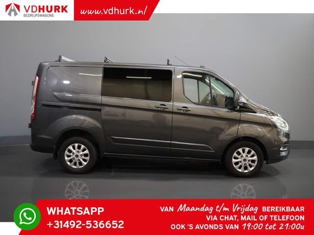Ford TRANSIT CUSTOM 2.0 TDCI 130 pk Aut. DC Dubbel Cabine LIMITED 2x Schuifdeur/ CarPlay/ Stoelverw./ Cruise/ LMV/ Navi/ Cruise/ PDC V+A/ Trekhaak