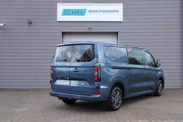 Ford TRANSIT CUSTOM 320 2.0 TDCI L2H1 Limited DC 170pk - Adaptive Cruise - Blind Spot - Navigatie - LED - Stoelverwarming - Rijklaar