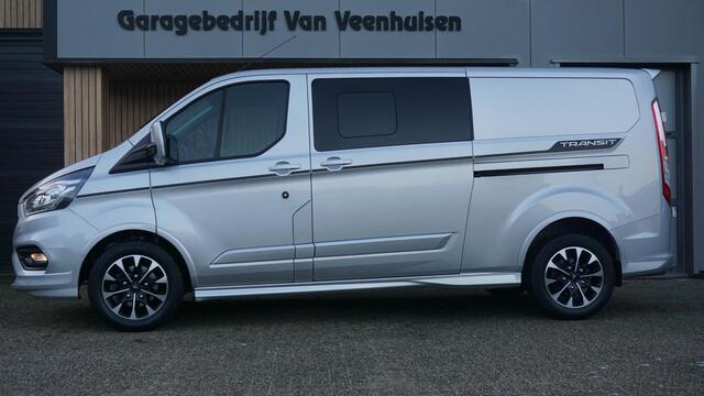 Ford TRANSIT CUSTOM 320 2.0 TDCI 185pk L2H1 Sport 2x Schuifdeur DC LED 17inch LM A-Camera *2800kg Trekgewicht* Trekhaak 88337km!