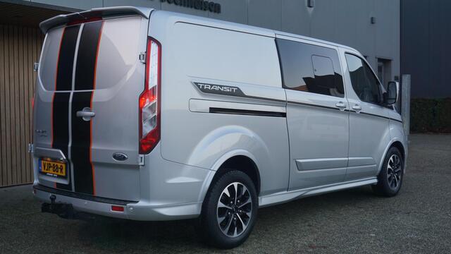 Ford TRANSIT CUSTOM 320 2.0 TDCI 185pk L2H1 Sport 2x Schuifdeur DC LED 17inch LM A-Camera *2800kg Trekgewicht* Trekhaak 88337km!
