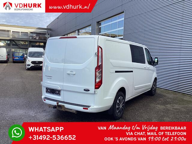 Ford TRANSIT CUSTOM 2.0 TDCI 170 pk Aut. L2 DC Dubbel Cabine/ Standkachel/ 2x Schuifdeur/ CarPlay/ Bi-Xenon/ Stoelverw./ Cruise/ Airco/ Trekhaak