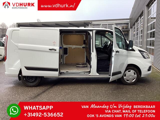 Ford TRANSIT CUSTOM 300 2.0 TDCI 130 pk Aut. L2 2x Schuifdeur/ Standkachel/ Stoelverw./ Carplay/ Cruise/ PDC V+A/ Camera