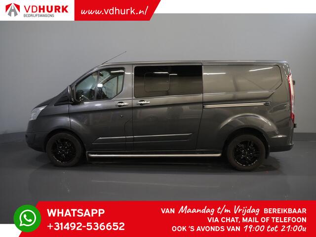 Ford TRANSIT CUSTOM 2.0 TDCI 170 pk L2 Limited DC Dubbel Cabine 2x Schuifdeuren/ Stoelverw./ 17"LMV/ Navi/ Cruise/ Camera/ PDC/ Trekhaak
