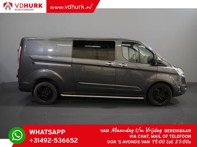 Ford TRANSIT CUSTOM 2.0 TDCI 170 pk L2 Limited DC Dubbel Cabine 2x Schuifdeuren/ Stoelverw./ 17"LMV/ Navi/ Cruise/ Camera/ PDC/ Trekhaak
