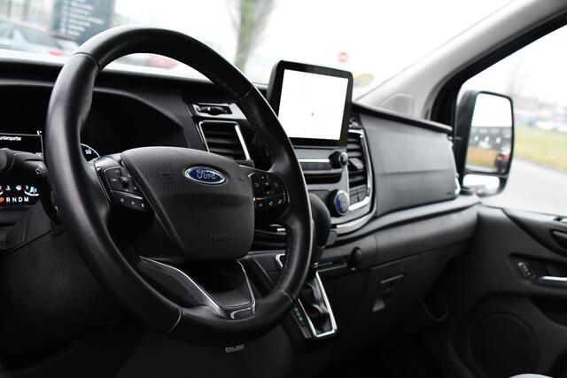 Ford TRANSIT CUSTOM 320 2.0 TDCI L2H1 Platinum Edition DC Black Edition Camera, Cruise, Carplay, 130PK, Automaat, Multimedia, LED, Leder, Stoelverwarming, UNIEK!