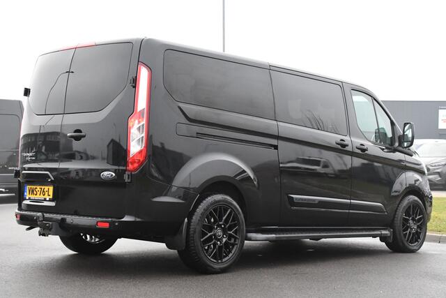 Ford TRANSIT CUSTOM 320 2.0 TDCI L2H1 Platinum Edition DC Black Edition Camera, Cruise, Carplay, 130PK, Automaat, Multimedia, LED, Leder, Stoelverwarming, UNIEK!