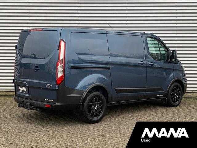 Ford TRANSIT CUSTOM 300 2.0 TDCI L1H1 Trail LED Airco Cruise Navi LMV Leder Camera Trekhaak Dodehoek-Detectie Sensoren LaneAssist Verwarmde-Stoel/Ruit/Spiegels 12V 40dkm!!