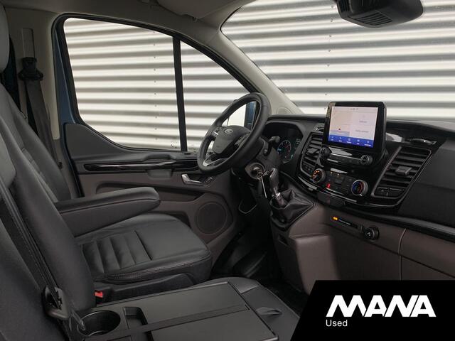 Ford TRANSIT CUSTOM 300 2.0 TDCI L1H1 Trail LED Airco Cruise Navi LMV Leder Camera Trekhaak Dodehoek-Detectie Sensoren LaneAssist Verwarmde-Stoel/Ruit/Spiegels 12V 40dkm!!