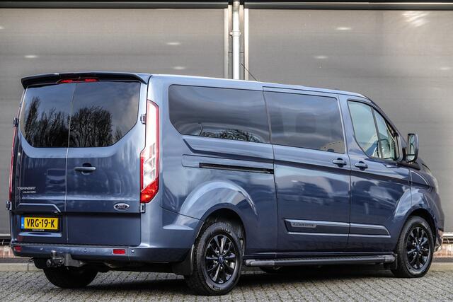 Ford TRANSIT CUSTOM L2H1 Dubbel Cabine 2.0Tdci 130Pk Aut. | Platinum Edition | Achteruitrijcamera | Leder | Treeplanken | 16''