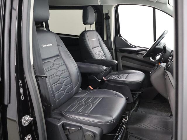Ford TRANSIT CUSTOM 320 2.0 TDCI | Aut. | L2 H1 | Platinum | DC | Lederen bekleding | 5-zits | Navigatie | Stoelverwarming | Parkeercamera | LM Velgen | Treeplanken |