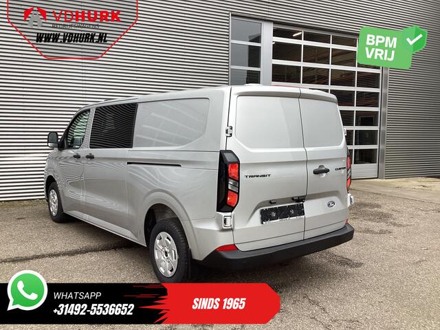 Ford TRANSIT CUSTOM 320 2.0 TDCI 150 pk L2 Trend DC Dubbel Cabine BPM VRIJ! Garantie 5J of 200.000 km/ 2xSchuifdeur/ LED/ Stoelverw./ Virtual Cockpit
