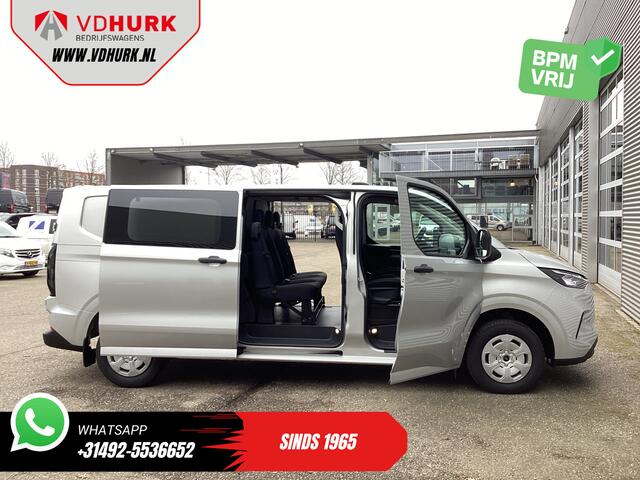 Ford TRANSIT CUSTOM 320 2.0 TDCI 150 pk L2 Trend DC Dubbel Cabine BPM VRIJ! Garantie 5J of 200.000 km/ 2xSchuifdeur/ LED/ Stoelverw./ Virtual Cockpit