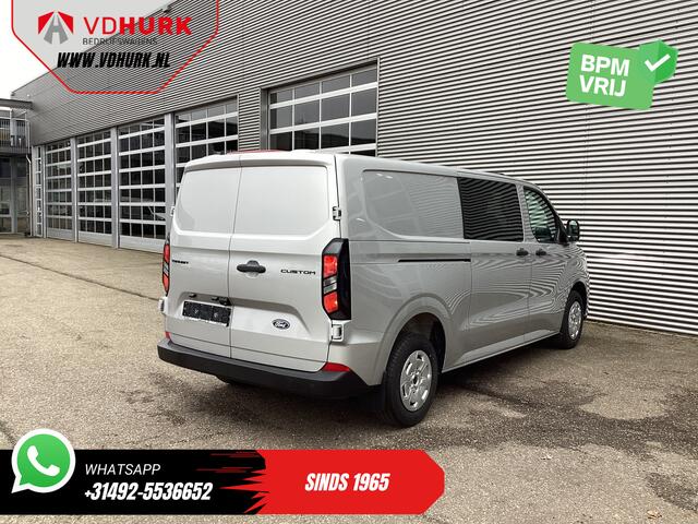 Ford TRANSIT CUSTOM 320 2.0 TDCI 150 pk L2 Trend DC Dubbel Cabine BPM VRIJ! Garantie 5J of 200.000 km/ 2xSchuifdeur/ LED/ Stoelverw./ Virtual Cockpit