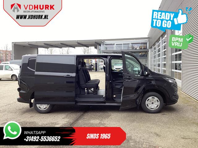 Ford TRANSIT CUSTOM 2.0 TDCI 150 pk Trend DC Dubbel Cabine BPM VRIJ! Garantie 5J of 200.00km/ Adapt.Cruise/ 2xSchuifdeur/ LED/ Navi/ Stoelverw./ Virtual Cockpit