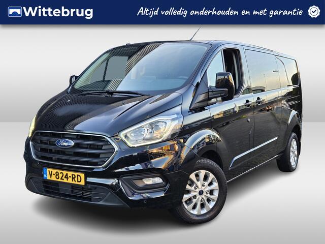 Ford TRANSIT CUSTOM 300 2.0 TDCI 170pk L2H1 Limited DC Automaat | Dubbele Cabine 5-Zits | 2 Schuifdeuren | Camera | Trekhaak | Navigatie | Stoelverwarming |
