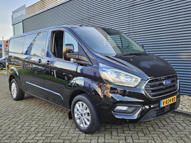 Ford TRANSIT CUSTOM 300 2.0 TDCI 170pk L2H1 Limited DC Automaat | Dubbele Cabine 5-Zits | 2 Schuifdeuren | Camera | Trekhaak | Navigatie | Stoelverwarming |