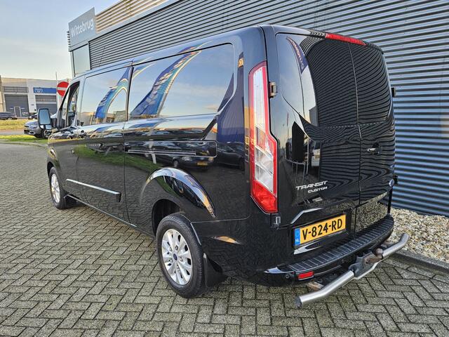 Ford TRANSIT CUSTOM 300 2.0 TDCI 170pk L2H1 Limited DC Automaat | Dubbele Cabine 5-Zits | 2 Schuifdeuren | Camera | Trekhaak | Navigatie | Stoelverwarming |