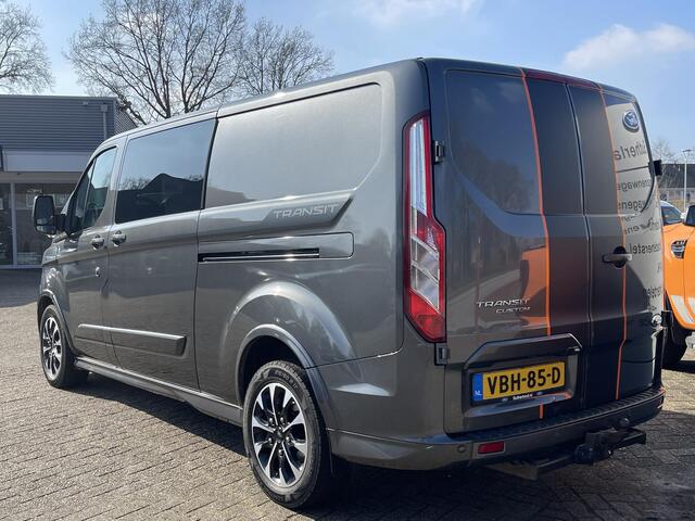 Ford TRANSIT CUSTOM 310 2.0 TDCI L2H1 Sport SCI 170pk DC | Lederen Bekleding | Achteruitrijcamera | Trekhaak | Navigatie | Stoelverwarming | Onderhoudshistorie Aanwezig