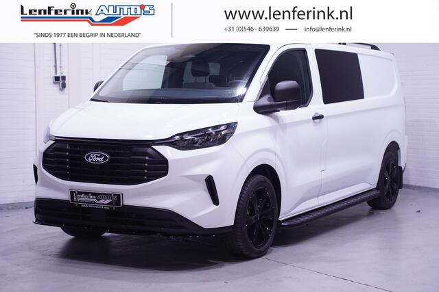 Ford TRANSIT CUSTOM 2.0 TDCI 136 pk L2 Dubbel Cabine Black&White Edition 19" LMV, Treeplanken, Dakrails, Laadruimte Pakket, Apple Carplay, 6-Zits
