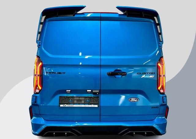 Ford TRANSIT CUSTOM 320 2.0 TDCI L2H1 MS-RT AWD Digital Aqua Blue | Dubbele zijschuifdeur | Inklapbare trekhaak | Navigatie systeem | Centrale dubbele vergrendeling | AGM accu | Handmatige regeneratie roetfilter | Centrale dubbele vergrendeling | Wis/was achter | Vehicle In