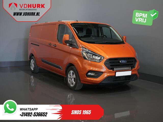 Ford TRANSIT CUSTOM 300 2.0 TDCI 130 pk Aut. L2 Limited BPM VRIJ! Bi-Xenon/ 2x Schuifdeur/ Standkachel/ Stoelverw./ Carplay/ Camera/ PDC/ LMV/ Cruise/ Trekhaak