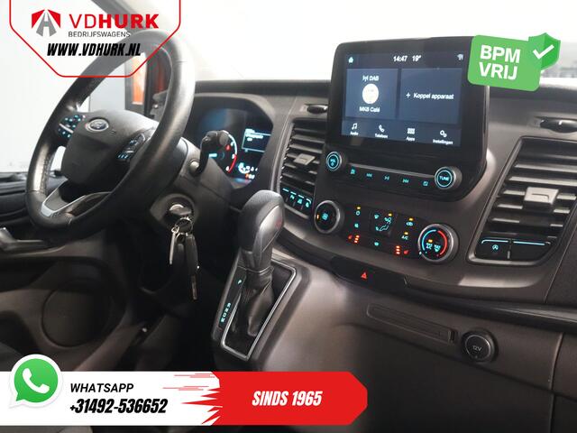 Ford TRANSIT CUSTOM 300 2.0 TDCI 130 pk Aut. L2 Limited BPM VRIJ! Bi-Xenon/ 2x Schuifdeur/ Standkachel/ Stoelverw./ Carplay/ Camera/ PDC/ LMV/ Cruise/ Trekhaak