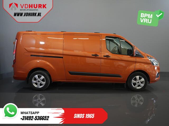 Ford TRANSIT CUSTOM 300 2.0 TDCI 130 pk Aut. L2 Limited BPM VRIJ! Bi-Xenon/ 2x Schuifdeur/ Standkachel/ Stoelverw./ Carplay/ Camera/ PDC/ LMV/ Cruise/ Trekhaak