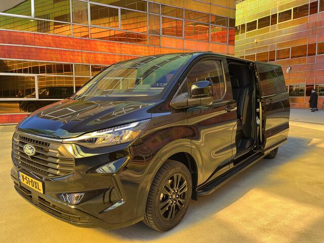 Ford TRANSIT CUSTOM 320 2.5 PHEV L2H1 Black Platinum DUBBEL CABINE | 2250 KG AHW | 1100 KG Laadvermogen | Lederen Bekleding | Stoel-Stoel | Privacy Glass |
