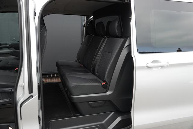 Ford TRANSIT CUSTOM L2H1 Dubbel Cabine 2.0Tdci 170Pk Aut. | Limited | 360° Camera | 2xSchuifdeur | Trekhaak | 17'' | Moondust Zilver