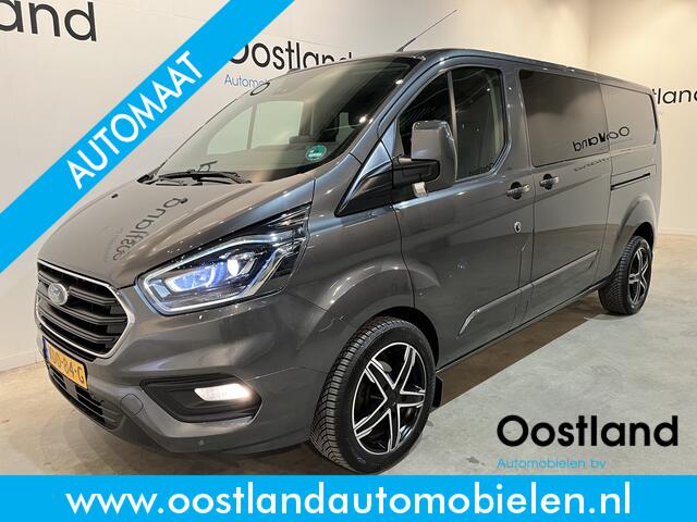Ford TRANSIT CUSTOM 300 2.0 TDCI L2H1 Limited DC Dubbel Cabine 130 PK Automaat / Euro 6 / Schuifdeur L + R / Airco / Cruise Control / Camera / CarPlay / Trekhaak / Navigatie