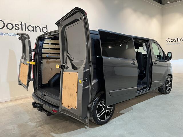 Ford TRANSIT CUSTOM 300 2.0 TDCI L2H1 Limited DC Dubbel Cabine 130 PK Automaat / Euro 6 / Schuifdeur L + R / Airco / Cruise Control / Camera / CarPlay / Trekhaak / Navigatie