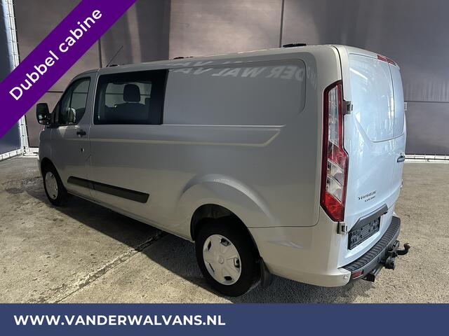 Ford TRANSIT CUSTOM 2.0 TDCI 130pk L2H1 Dubbele Cabine Euro6 Airco | Camera | LED | Apple Carplay | 5-Zits | Dakdragers Isofix, Android Auto, Cruisecontrol, Trekhaak, Parkeersensoren, Stoelverwarming, Verwarmde voorruit