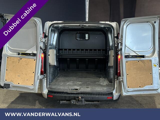 Ford TRANSIT CUSTOM 2.0 TDCI 130pk L2H1 Dubbele Cabine Euro6 Airco | Camera | LED | Apple Carplay | 5-Zits | Dakdragers Isofix, Android Auto, Cruisecontrol, Trekhaak, Parkeersensoren, Stoelverwarming, Verwarmde voorruit