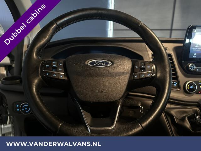 Ford TRANSIT CUSTOM 2.0 TDCI 130pk L2H1 Dubbele Cabine Euro6 Airco | Camera | LED | Apple Carplay | 5-Zits | Dakdragers Isofix, Android Auto, Cruisecontrol, Trekhaak, Parkeersensoren, Stoelverwarming, Verwarmde voorruit