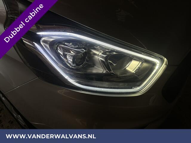 Ford TRANSIT CUSTOM 2.0 TDCI 130pk L2H1 Dubbele Cabine Euro6 Airco | Camera | LED | Apple Carplay | 5-Zits | Dakdragers Isofix, Android Auto, Cruisecontrol, Trekhaak, Parkeersensoren, Stoelverwarming, Verwarmde voorruit