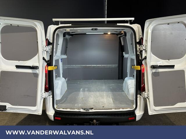 Ford TRANSIT CUSTOM 2.0 TDCI 130pk L1H1 Euro6 Airco | 2500kg Trekhaak | Camera | Apple carplay | Android auto cruisecontrol, parkeersensoren, dakdragers, verwarmde voorruit, bijrijdersbank