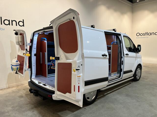Ford TRANSIT CUSTOM 340 2.0 TDCI L1H1 Trend 130 PK Servicebus / Sortimo Inrichting / Euro 6 / Schuifdeur L + R / 220V. / Airco / Cruise Control / PDC / CarPlay / Trekhaak / Navigatie / 79.500 KM !!
