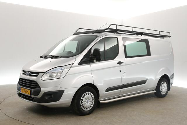 Ford TRANSIT CUSTOM 290 2.2 TDCI L2H1 Dubbele Cabine 6 Persoons Airco Cruise Camera PDC Imperiaal Trekhaak