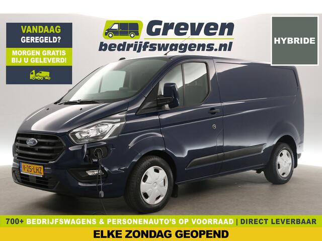 Ford TRANSIT CUSTOM 340 Ecoboost L1H1 211PK | BENZINE | Plug-in Hybride | EMISSIEVRIJE ZONE | Airco Cruise Carplay LED Navi PDC 3 Persoons Stoetlverw.